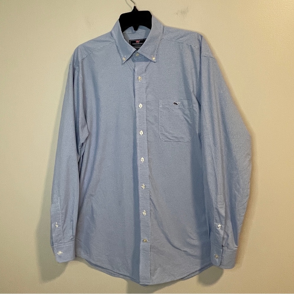 Vineyard Vines Blue Check Button-Down Shirt